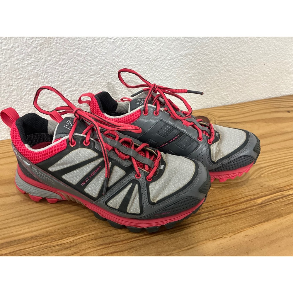 Helly Hansen HellyTech Performance Trail Running Shoes Grey Pink Womens 7 38